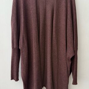 Burgundy Long Dolman Sleeve Cardigan